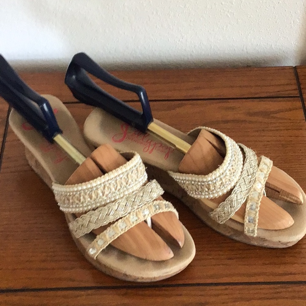Jellypop slip on wedge sandal.